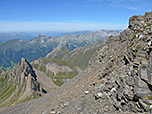 Blick zurück über den Anstiegsweg