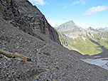 ...und geröllige Rauhtaljoch bergab