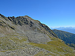 Blick zur Kempspitze, rechts die Dolomiten