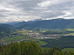 Blick hinunter ins Pustertal auf Bruneck