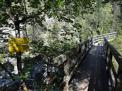 ... die das Ende des Klammwegs markiert.