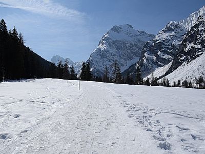 Über freie Flächen spazieren wir weiter auf das Sonnjoch zu