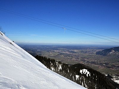 Die Aussicht auf das Isartal und Bad Tölz