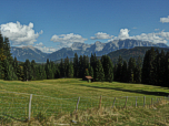 Almwiese vor dem Karwendelgebirge