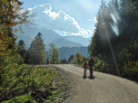 Vor uns liegt das Wettersteingebirge