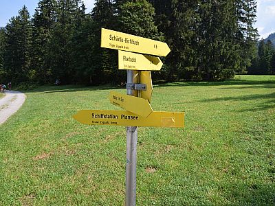 Wir halten uns links, weiter Richtung Plansee