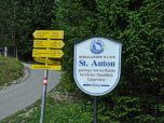 Wegweiser an der Gipfelstation