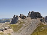 Die markanten Felsen der Westlichen Karwendelspitze