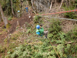 Beim zweiten Flying Fox geht es richtig runter