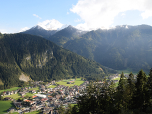 Ausblick von der Terrasse auf Mayrhofen