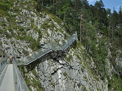 Blick von der Panoramabrücke auf den weiteren Wegverlauf