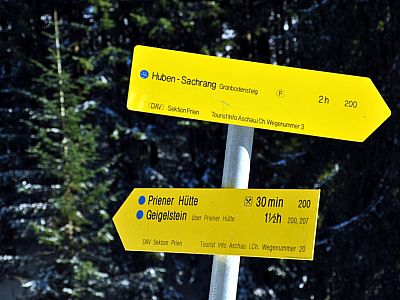 Die 30 Minuten bis zur Hütte, ...