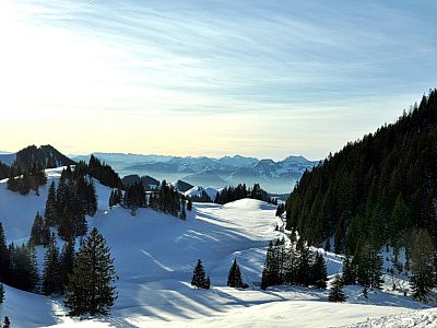 Der Blick von der Priener Hütte nach Westen