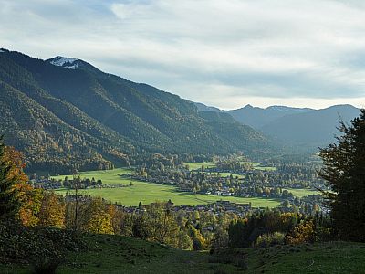 Mit Blick auf das Tal...