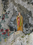Marienfigur über der Fundstelle des Wildschützen Leonhard Pöttinger.