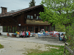 Die Terrasse der Partnachalm