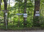 Schilderwald an der T-Kreuzung