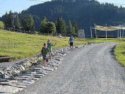 Auch hier erleichtern große Steine das Vorankommen