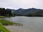 Blick vom Parkplatz an der Taubensteinbahn