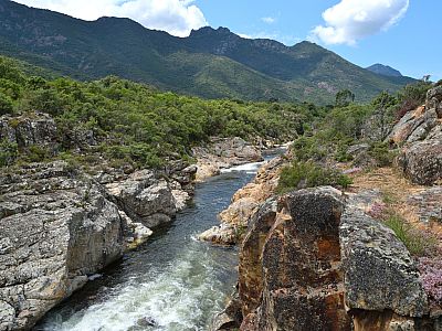 Der Blick vom Hochufer auf den Fango