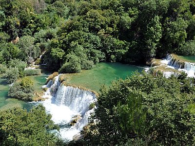 Ausblick von einem der Aussichtspunkte auf den Skradinski buk