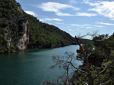 Ausblick auf die Krka auf dem Weg nach Skradin