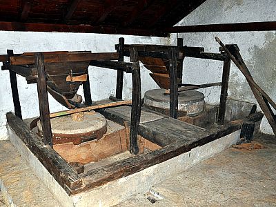 Der Innenraum der Mühle kann besichtigt werden... 