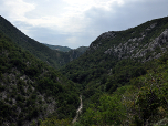 Der Ausblick nach Südosten zurück in die Schlucht