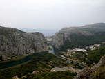 Der Blick auf die Cetina  bei Omis