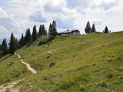 Hinter uns befindet sich die  Tölzer Hütte