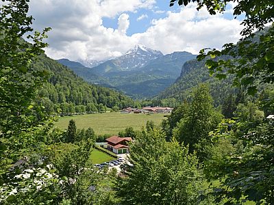 Der Ausblick nach Süden zum Kehlsteinhaus und zu dem Hohen Göll