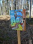 Am Kunstweg mit einem Werk des Künstlers K.-H. Kirchner...