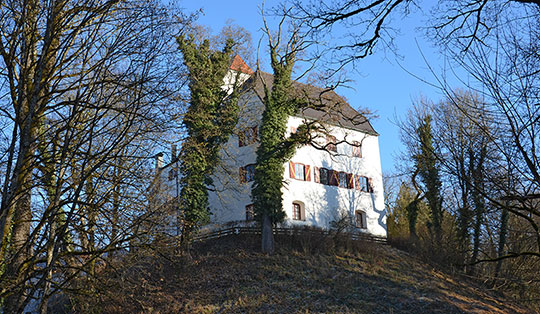 Wanderung von Grafing durch den Dobel zu den Spiegelweihern und zur Burg Elkofen