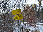 Hier ist der Weg nach Aying sogar ausgeschildert