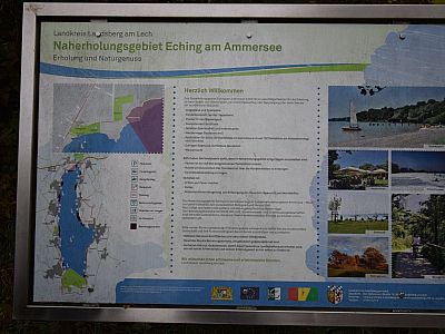 Wir erreichen das Naherholungsgebiet Eching