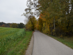 Auf einer Teerstraße geht es weiter nach Ellwang