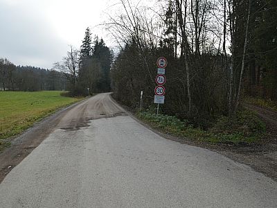 Wir setzten unsere Wanderung auf der nun ungeteerten Straße fort
