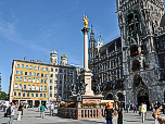 Unser Startpunkt ist die Mariensäule auf dem Marienplatz