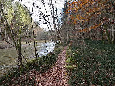 Wieder geht es ein Stück direkt am Ufer entlang