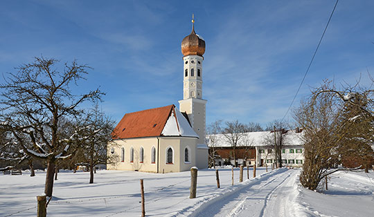 Jasberg-Runde - Wanderung von Otterfing zum Jasberg und zurück über Erlach und Wettlkam