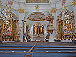 Das Innenleben der Kirche Sankt Alto und Sankt Birgitta