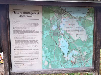 Am Parkplatz kann man sich über das Wandergebiet informieren