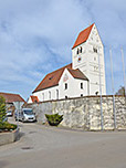 Wir passieren die Kirche Sankt Michael, ...