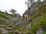 ...erreichen wir den Abzweig zur DNT-Hütte Stavali