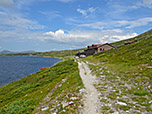 Blick zurück zur Smuksjøseter Fjellstue