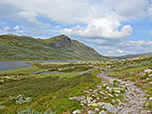 Blick zurück zum Baksidevassberget