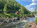 Blick zum Bahnhof Løyning