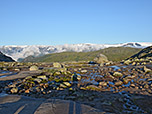 Blick zu den Bergen des Folgefonna-Nationalparks