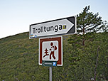 Abzweig von der Fahrstraße zur Trolltunga