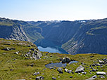 Impressionen des Abstiegs: Blick zum Ringedalsvatnet